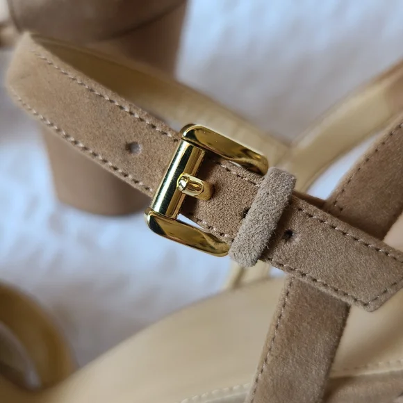 MICHAEL by Michael Kors platform suede women's sandals size 11 tan brown… - Picture 4 of 15